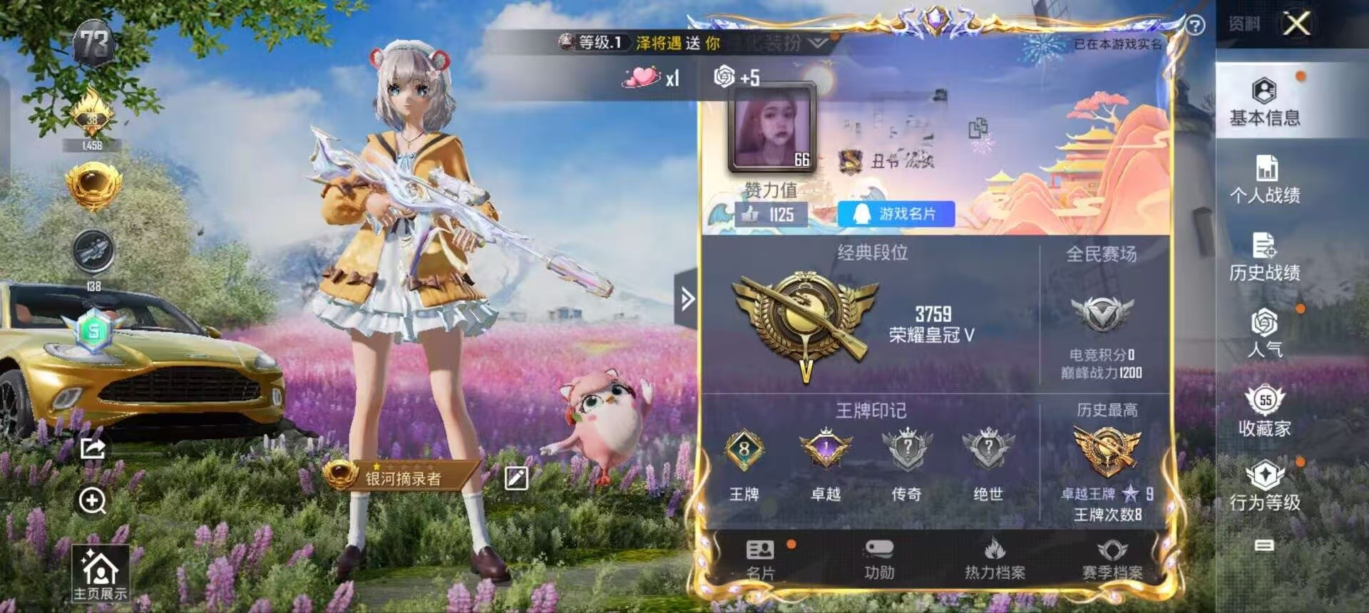HPSJ3310811和平精英账号详情图2