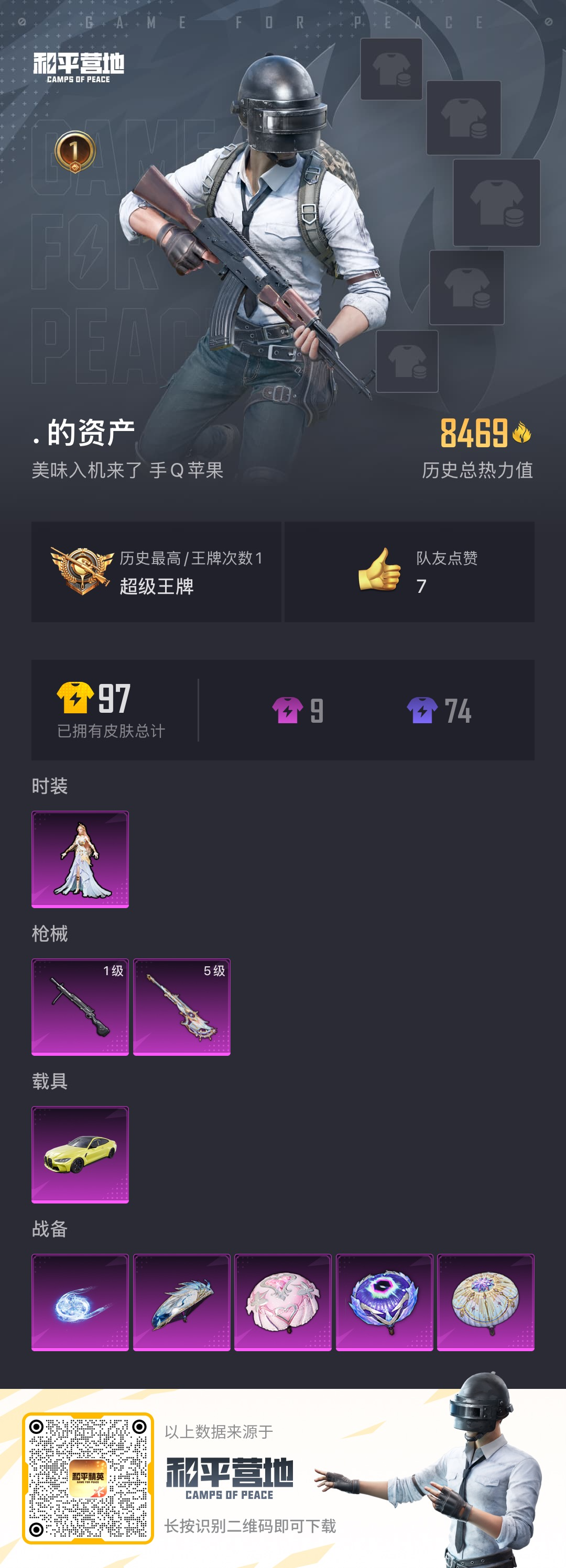HPSJ3309123和平精英账号详情图4