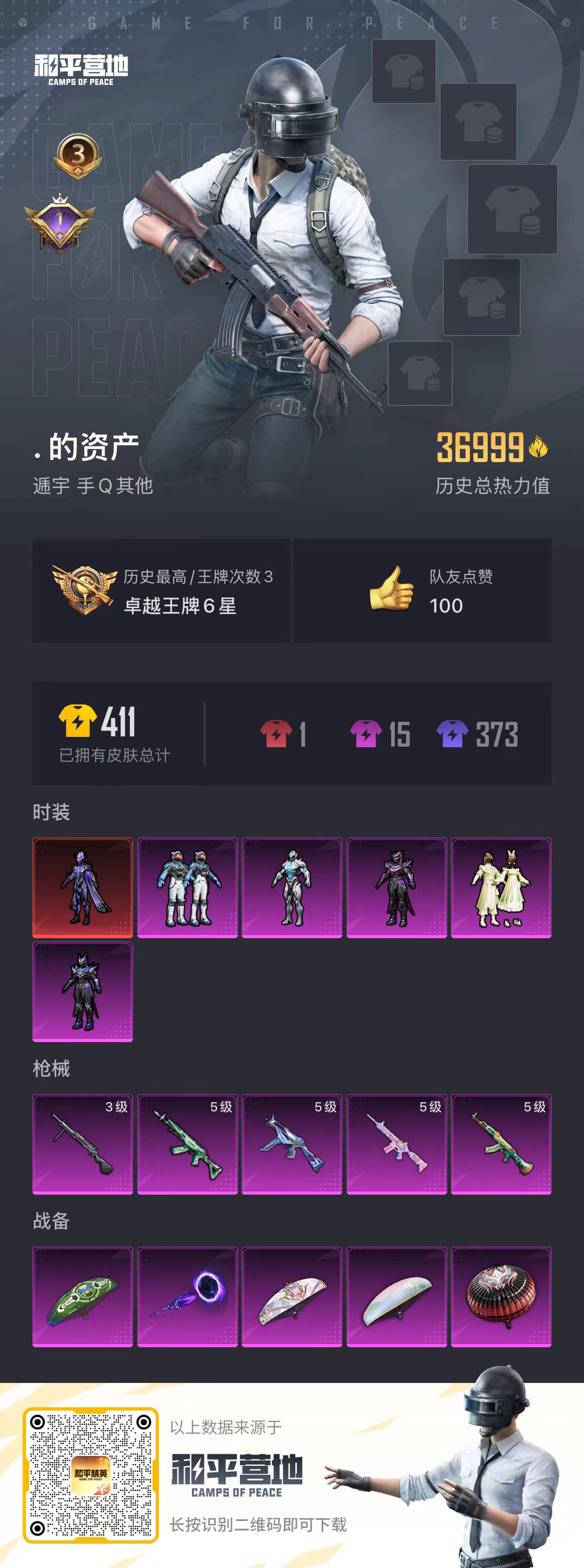 HPSJ3309236和平精英账号详情图3