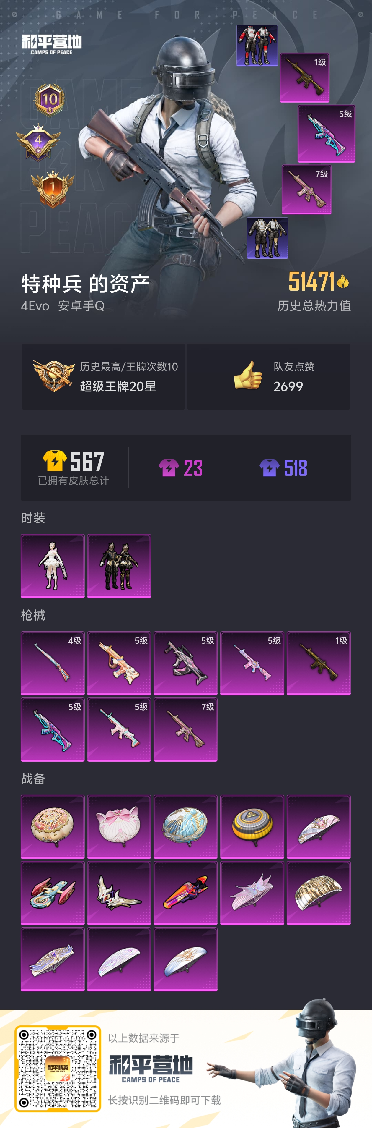 HPSJ3309756和平精英账号详情图4