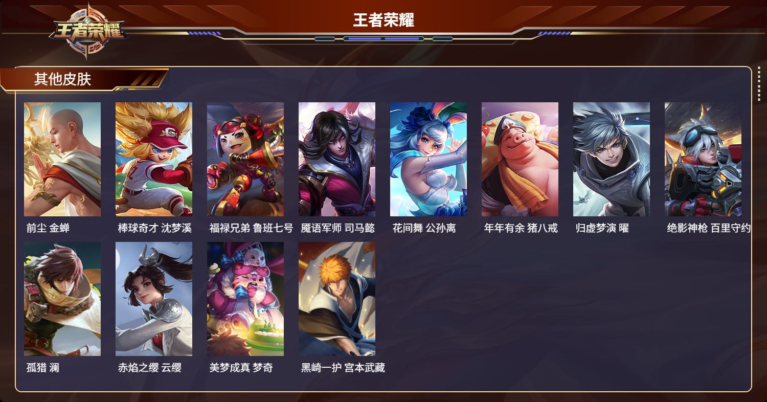 WZMK3242923王者荣耀账号详情图4