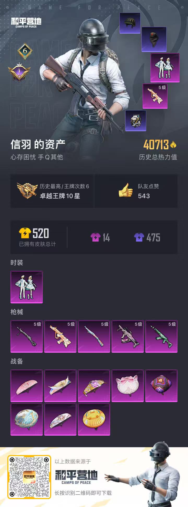 HPSJ3309706和平精英账号详情图3