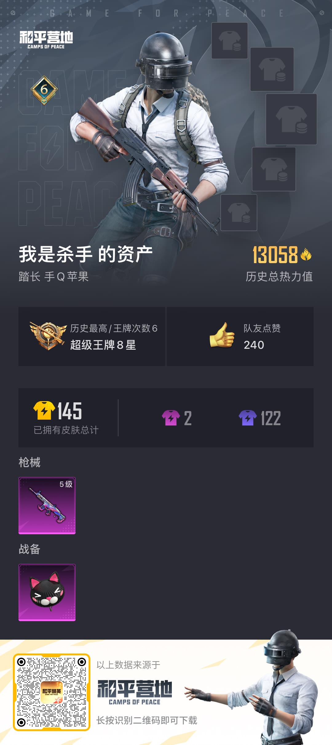 HPSJ3309710和平精英账号详情图5