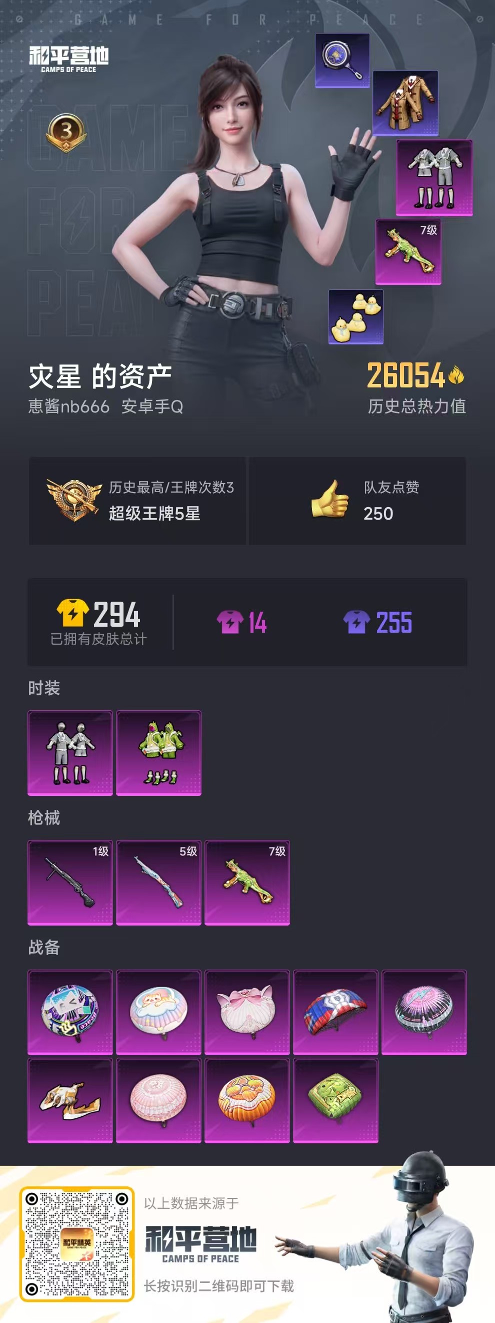 HPSJ3309763和平精英账号详情图3