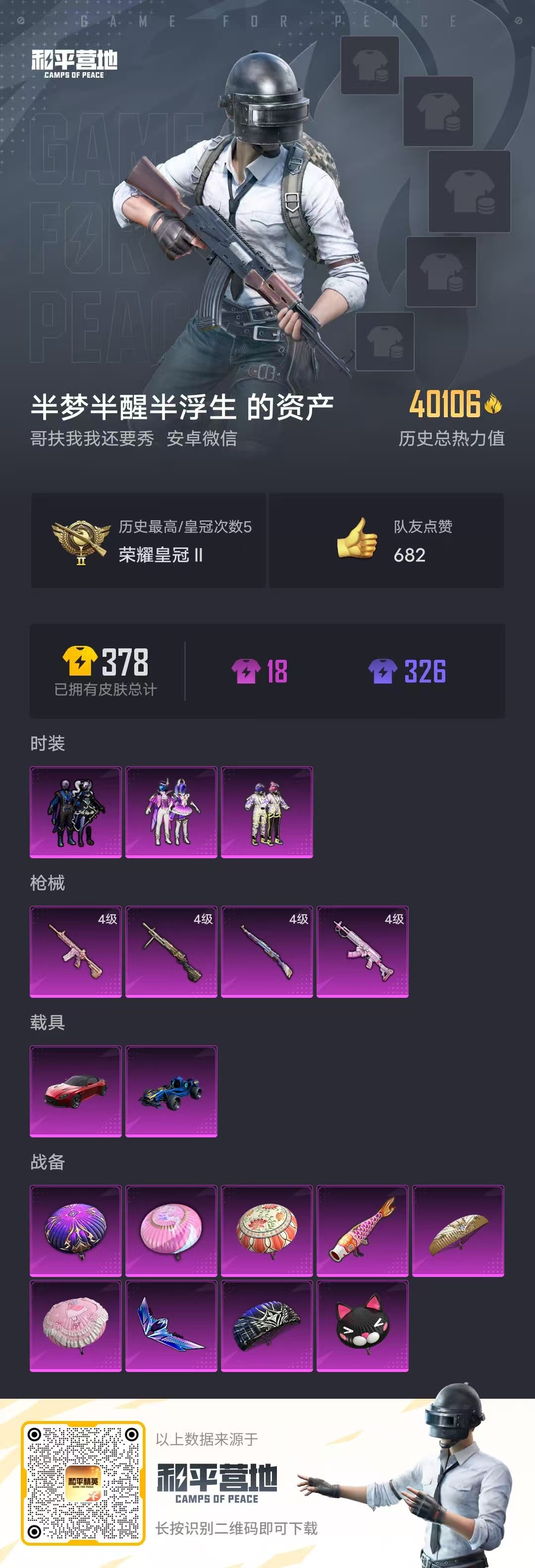 HPSJ3310392和平精英账号详情图3