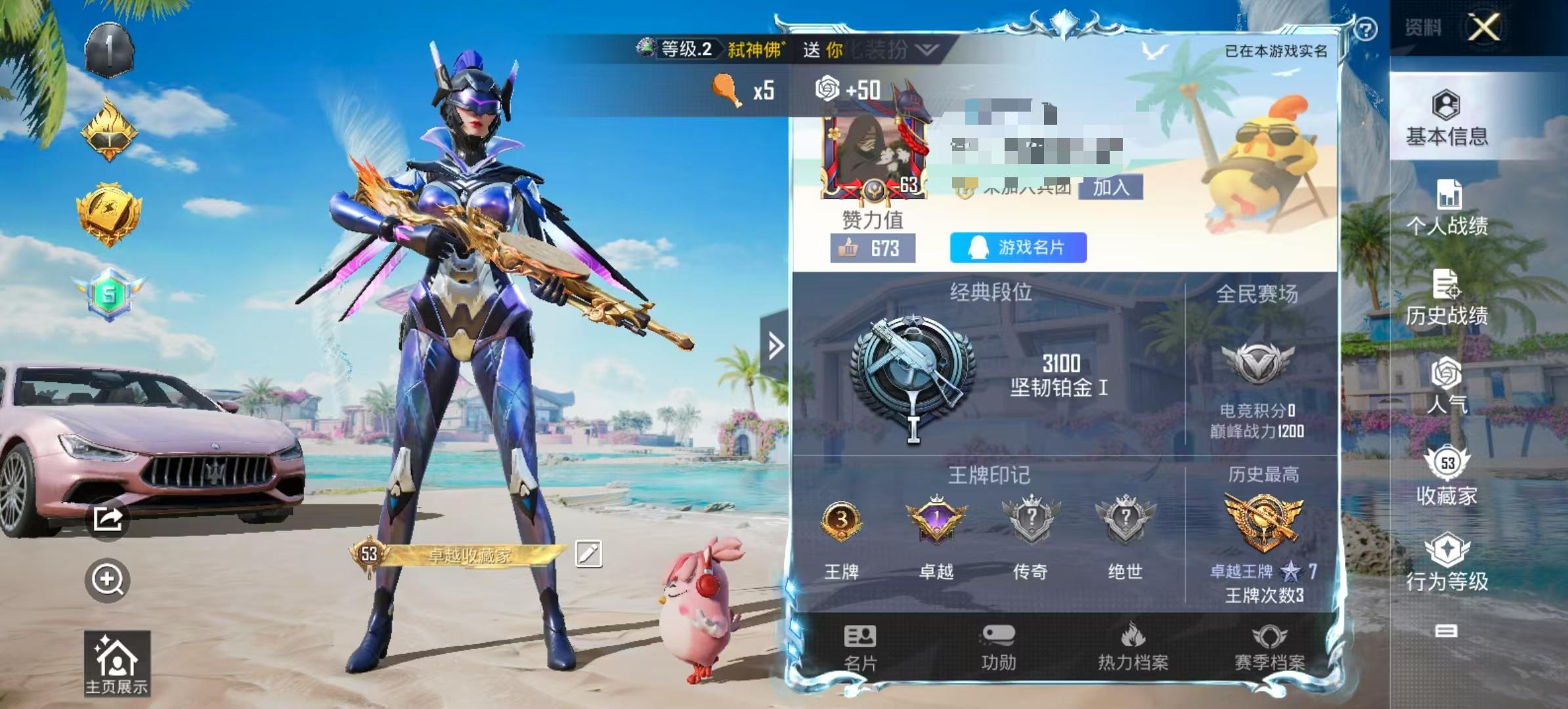HPSJ3310348和平精英账号详情图2