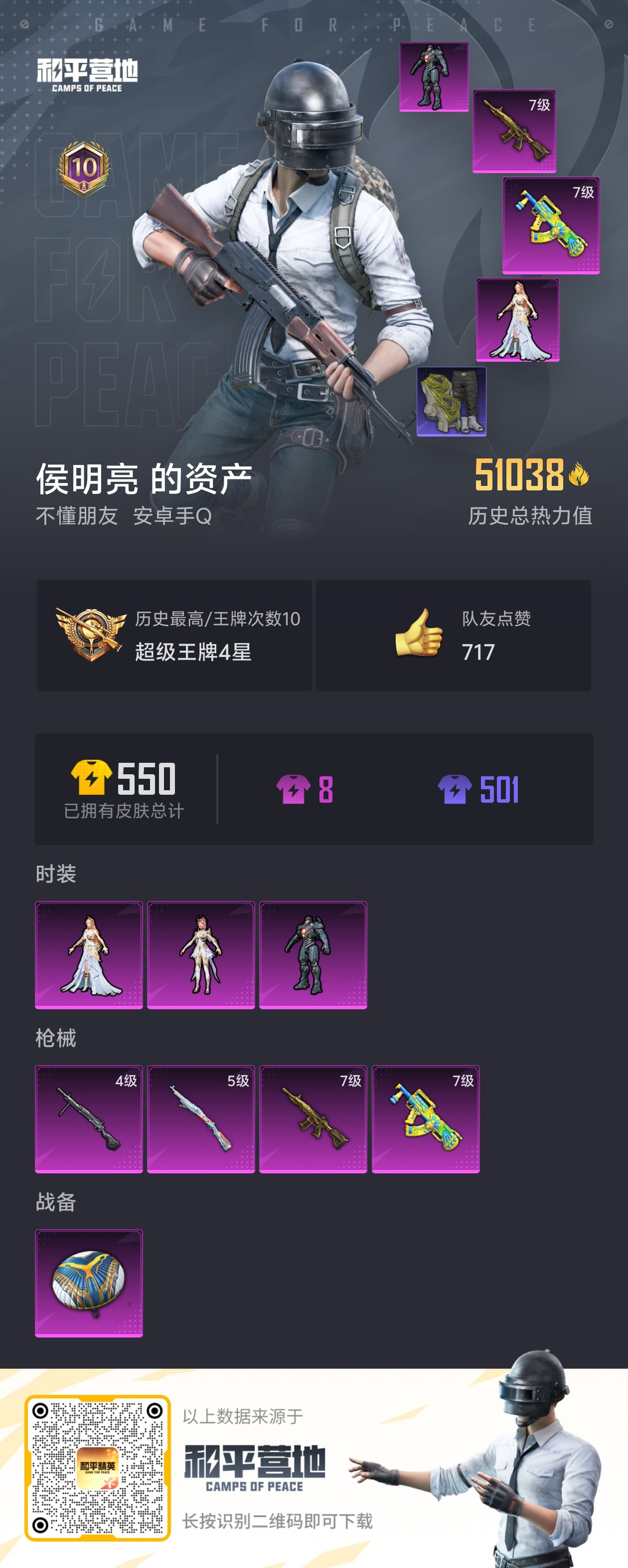 HPSJ3310410和平精英账号详情图4