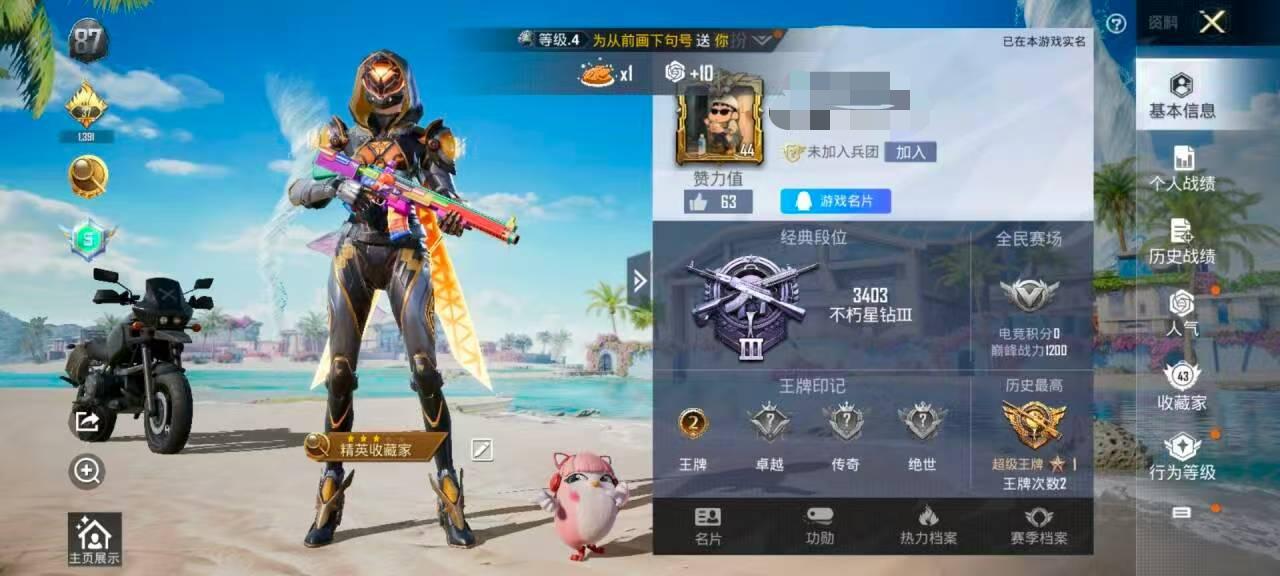 HPSJ3310340和平精英账号详情图4 HPSJ3310340和平精英账号详情图4