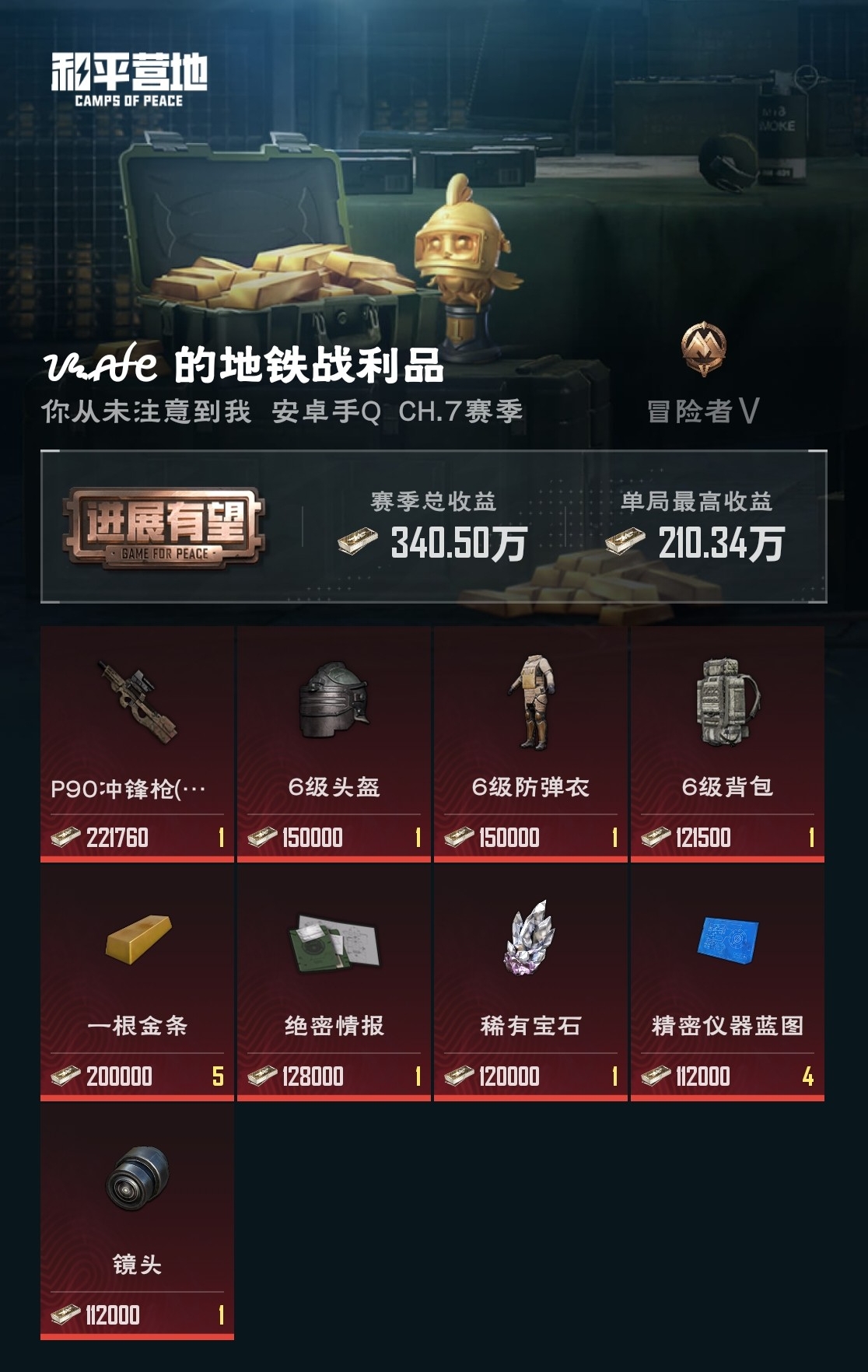 HPZM3310616和平精英账号详情图15