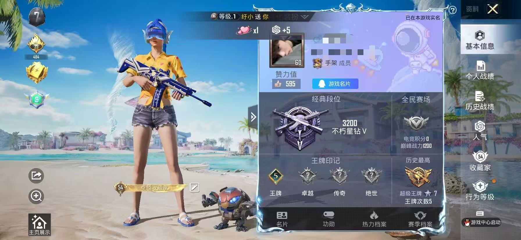 HPSJ3328728和平精英账号详情图2