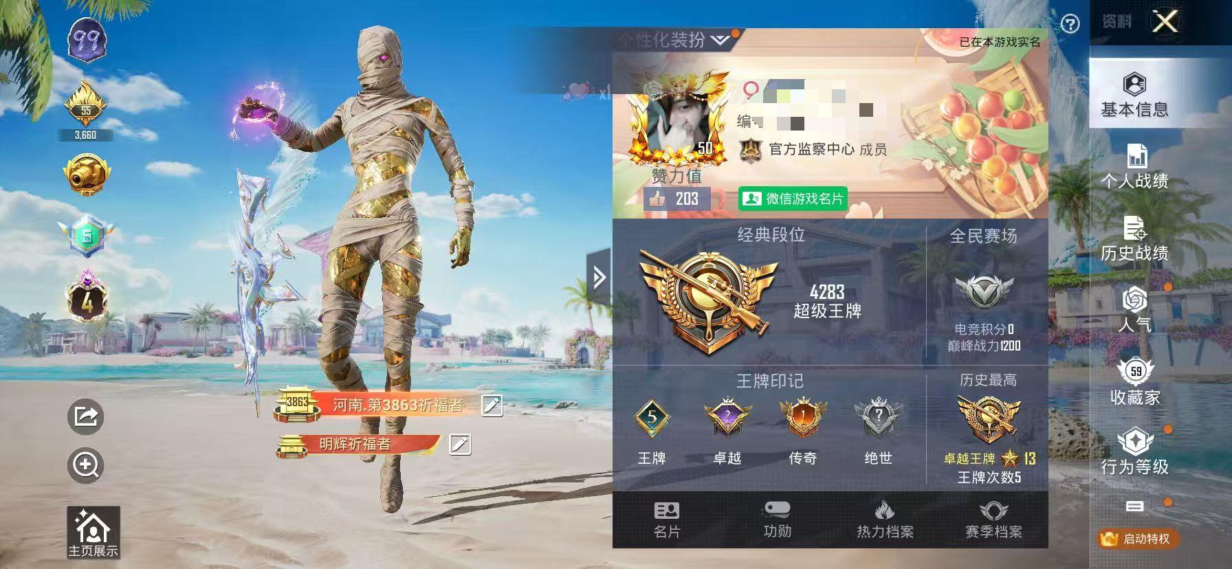 HPSJ3310310和平精英账号详情图2 HPSJ3310310和平精英账号详情图2