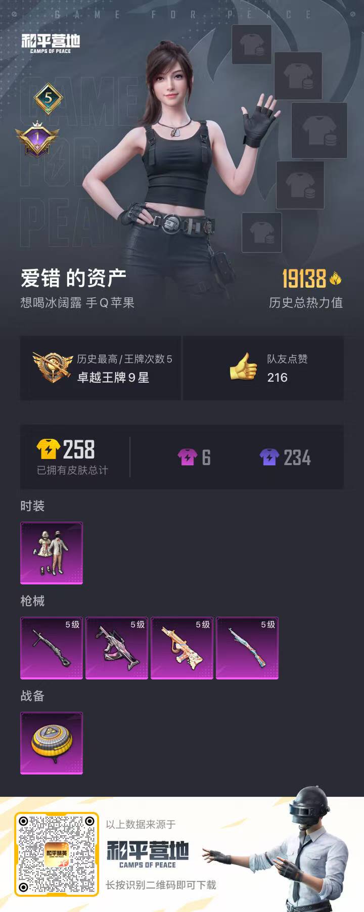 HPSJ3310734和平精英账号详情图3