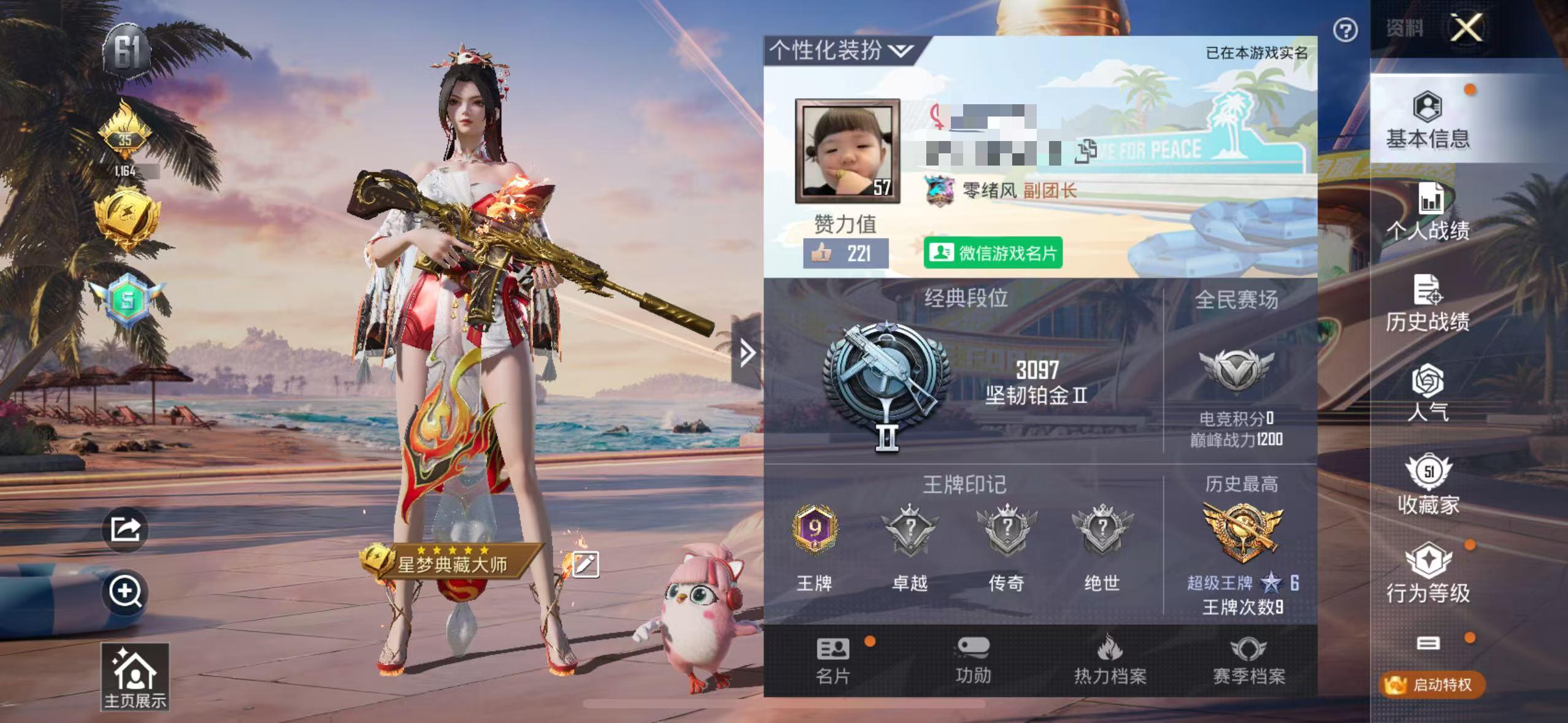 HPSJ3310781和平精英账号详情图4