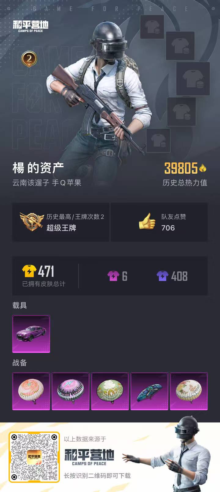 HPSJ3310853和平精英账号详情图3 HPSJ3310853和平精英账号详情图3
