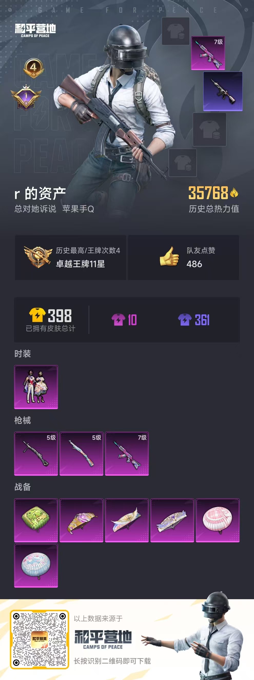 HPSJ3310838和平精英账号详情图3 HPSJ3310838和平精英账号详情图3