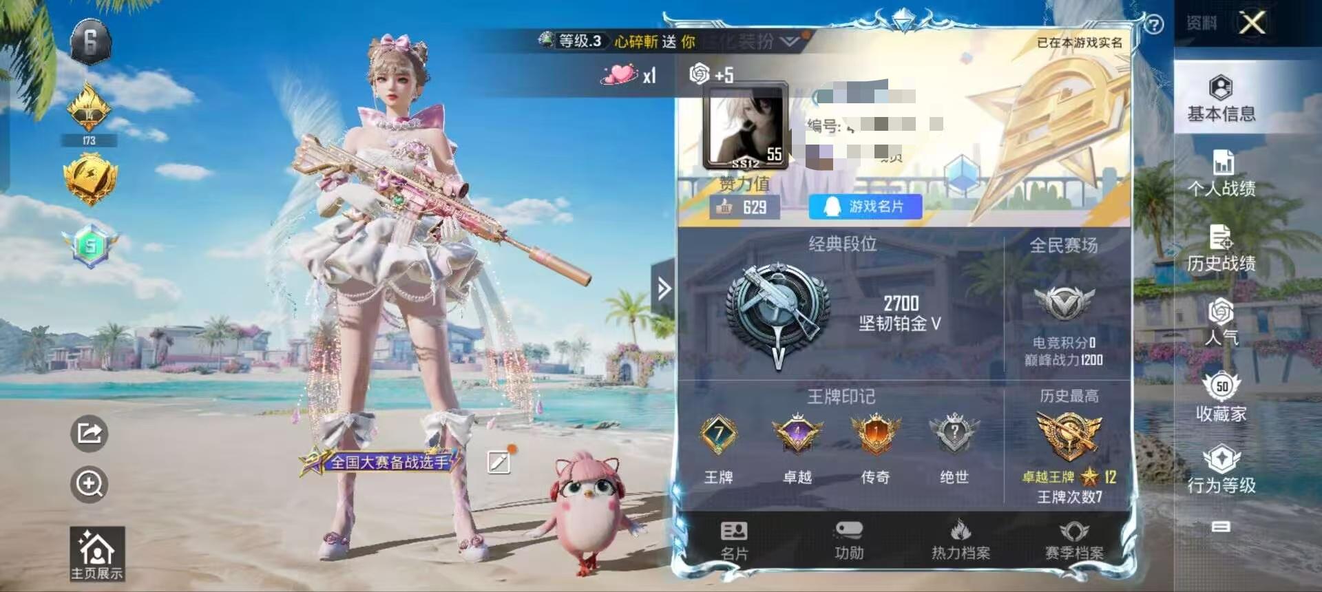 HPSJ3310763和平精英账号详情图2