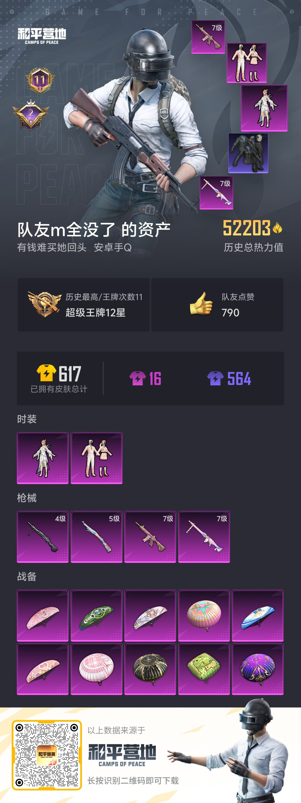 HPSJ3310855和平精英账号详情图3