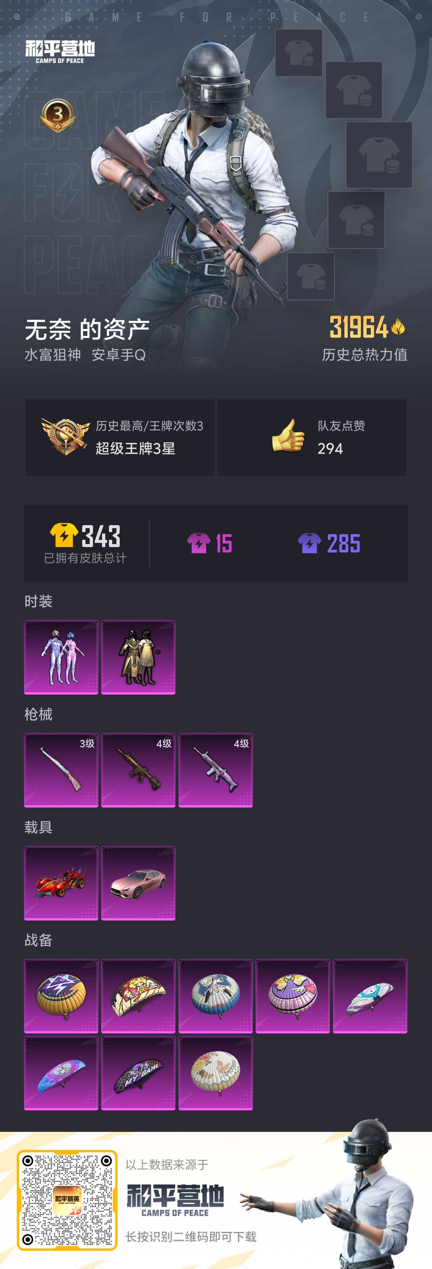 HPSJ3311272和平精英账号详情图4