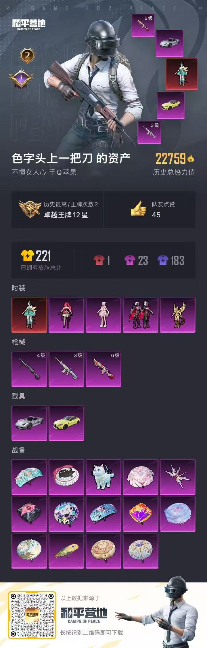 HPSJ3311322和平精英账号详情图3 HPSJ3311322和平精英账号详情图3