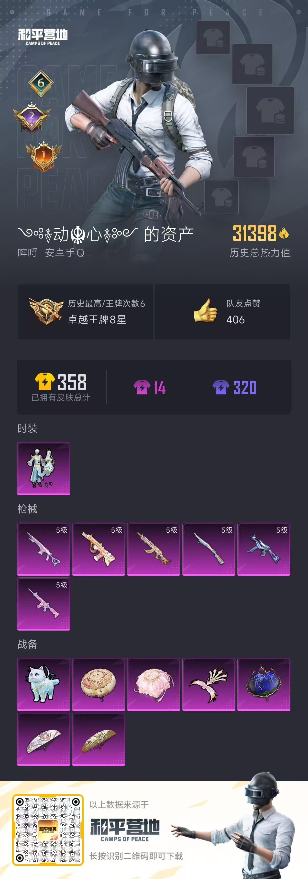 HPSJ3311316和平精英账号详情图3