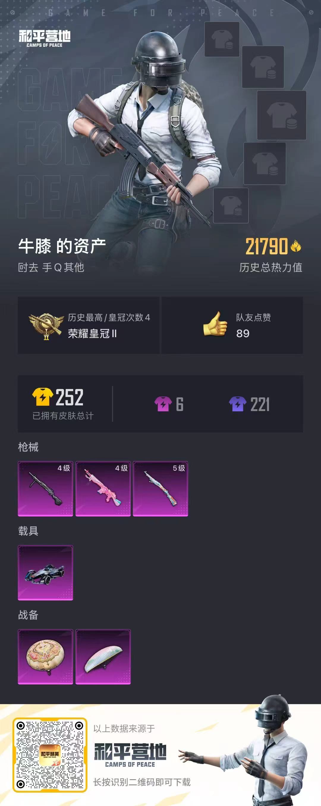 HPSJ3311792和平精英账号详情图3