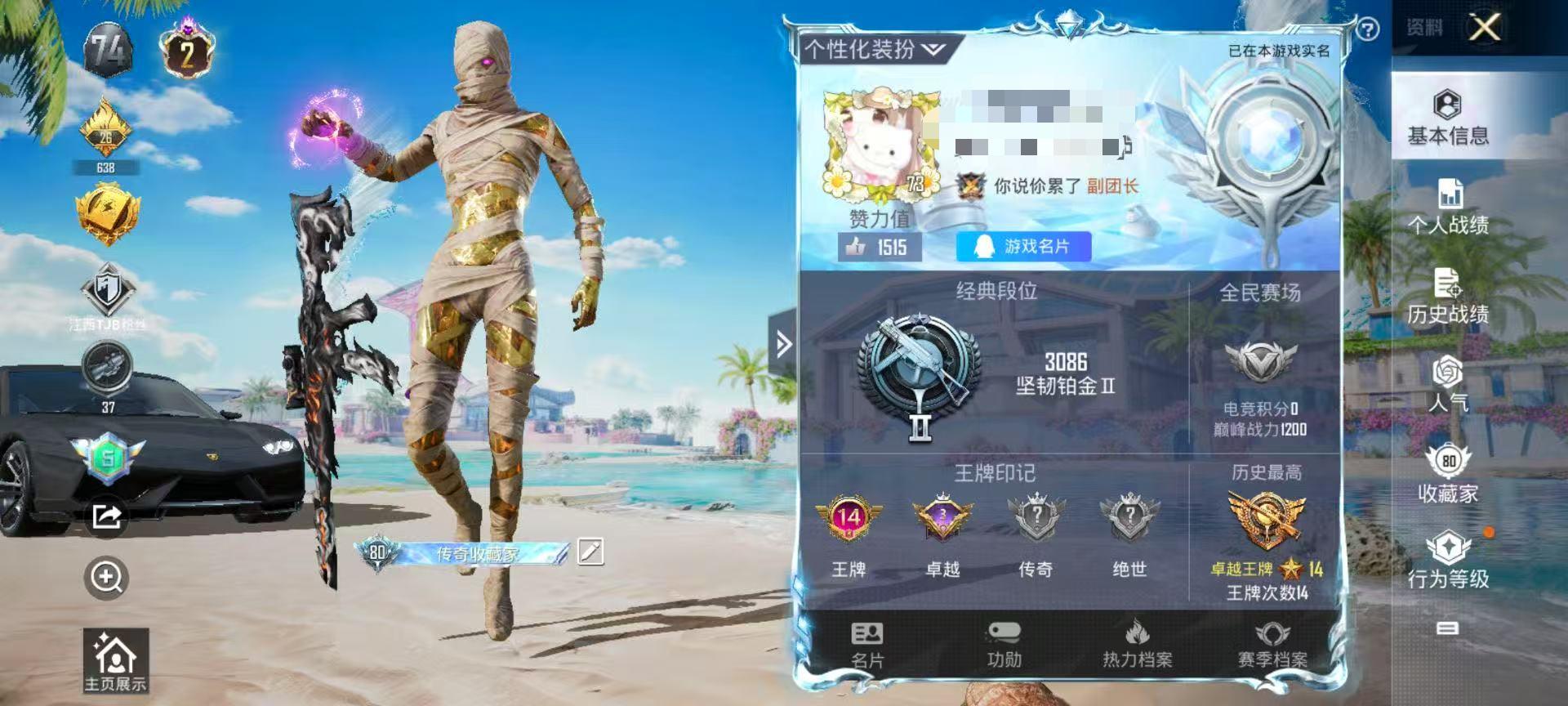 HPSJ3311824和平精英账号详情图2