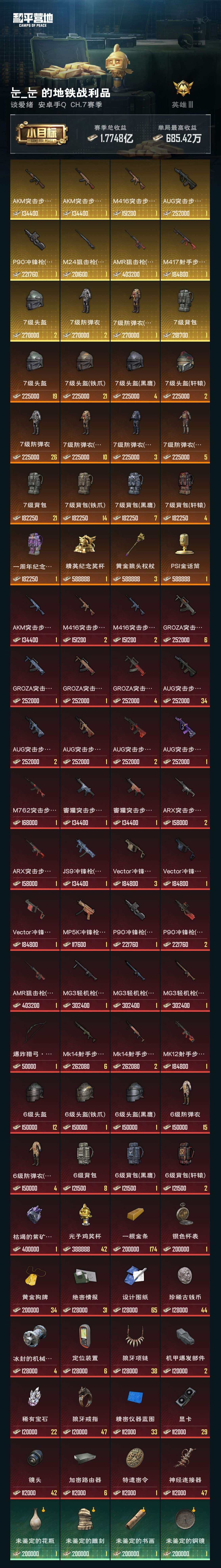 HPZM3312089和平精英账号详情图11