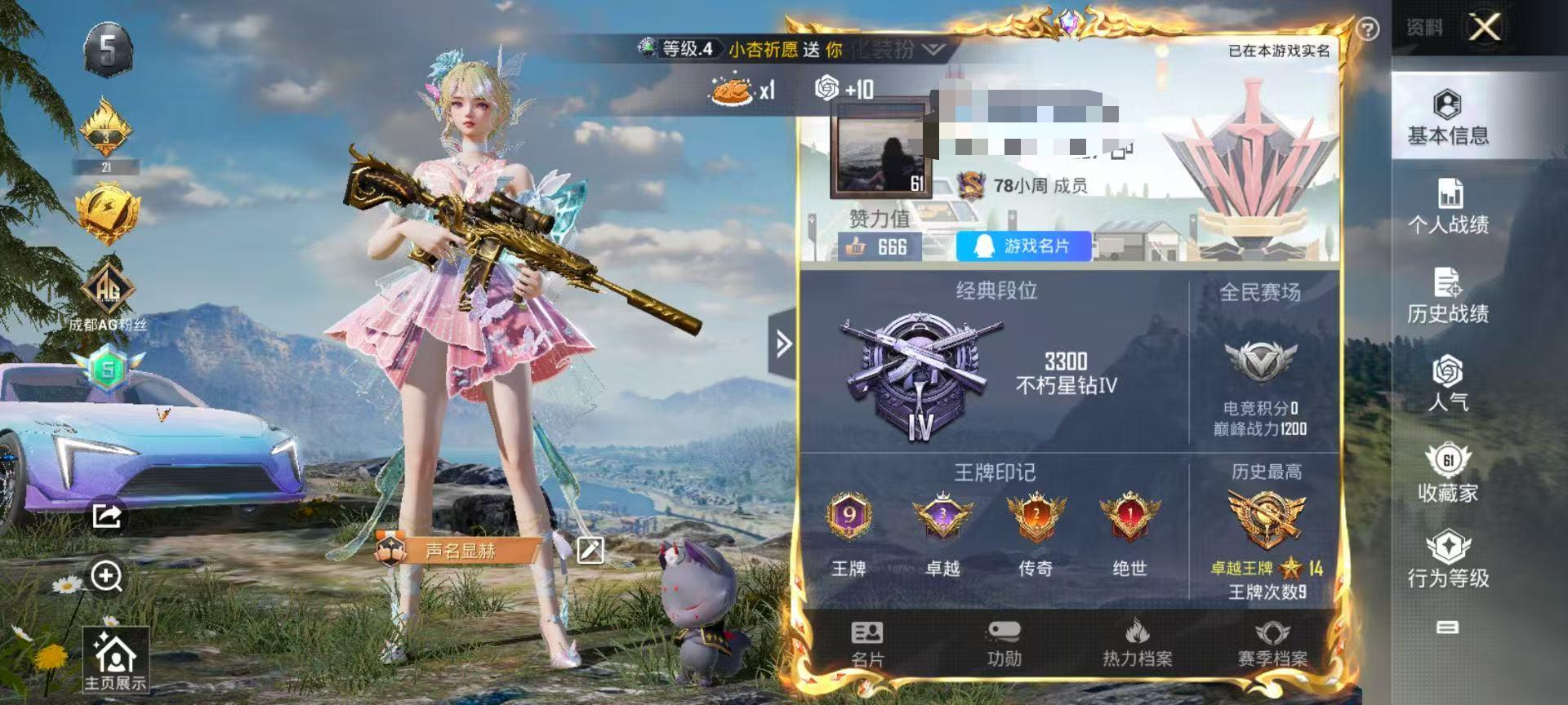 HPSJ3311767和平精英账号详情图2