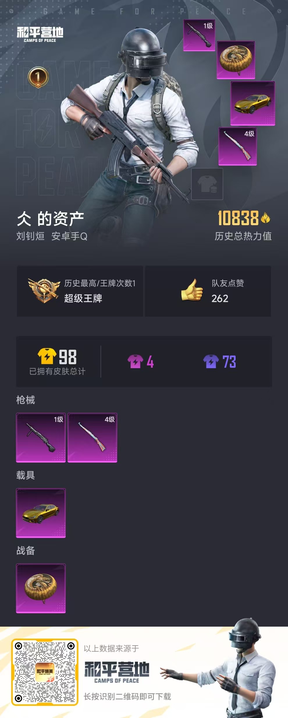 HPSJ3313905和平精英账号详情图3 HPSJ3313905和平精英账号详情图3