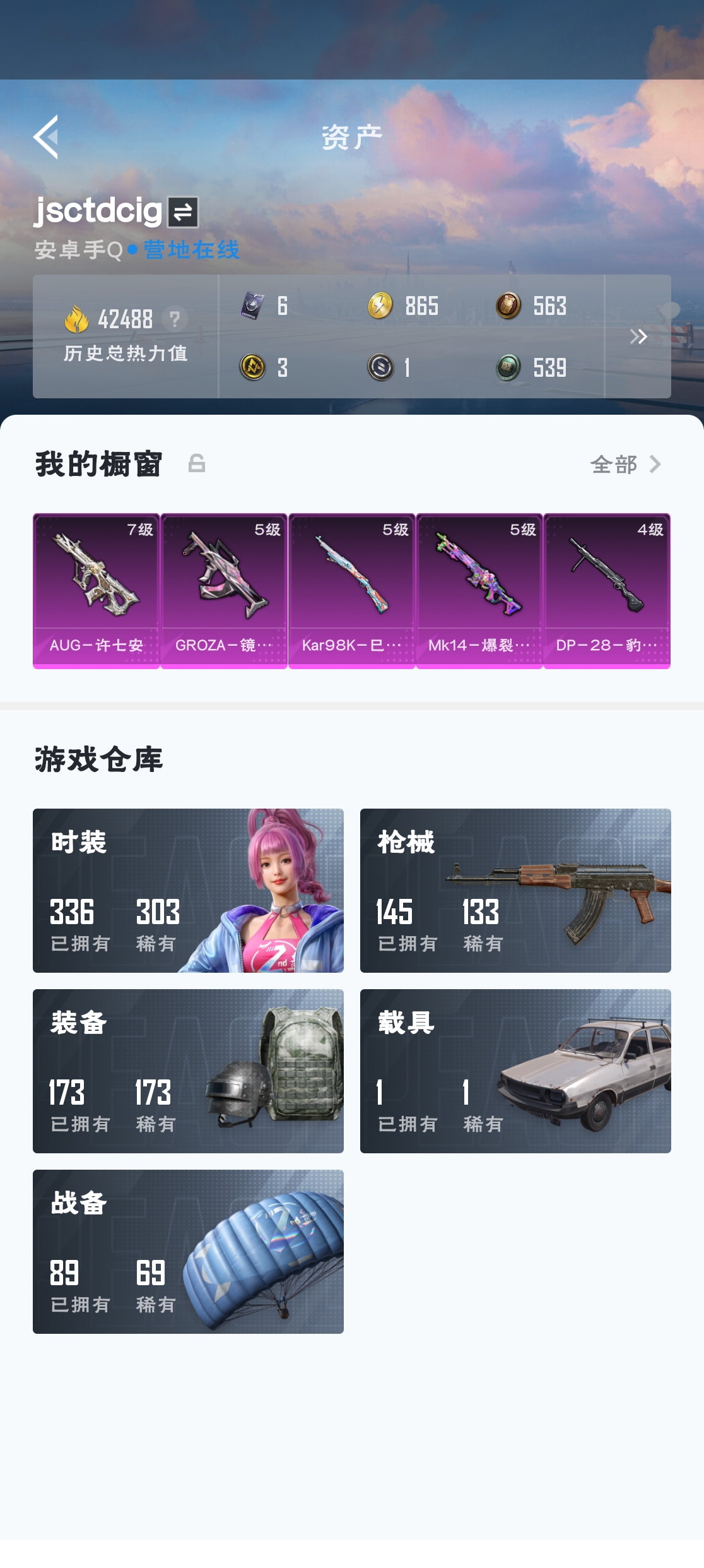 HPZM3312009和平精英账号详情图3