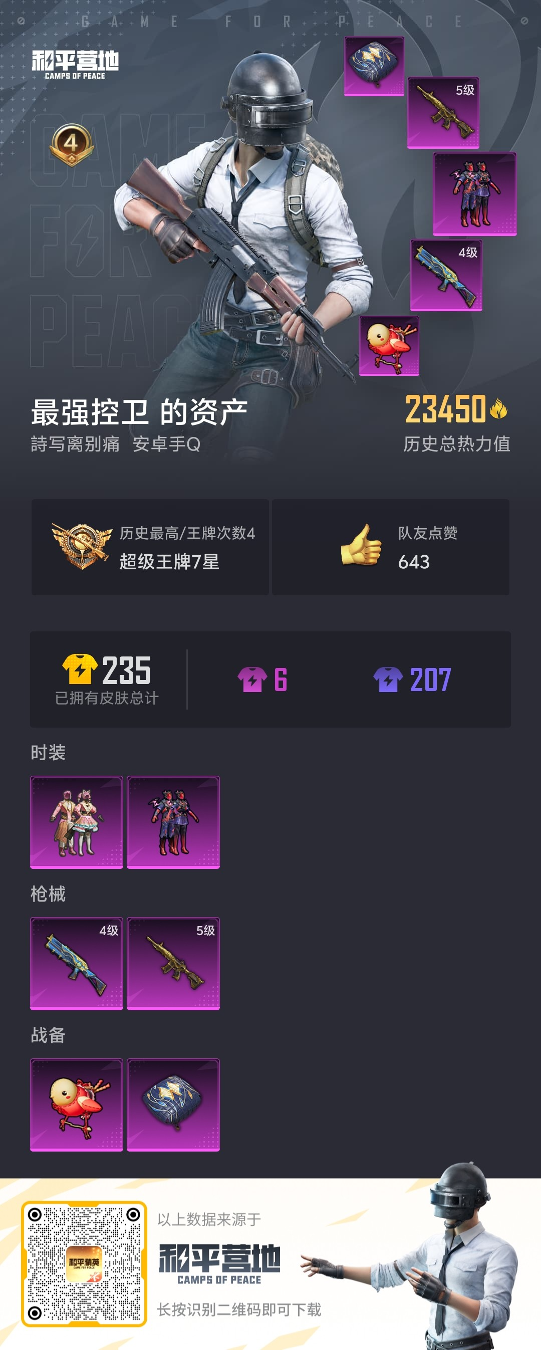 HPSJ3311895和平精英账号详情图4 HPSJ3311895和平精英账号详情图4