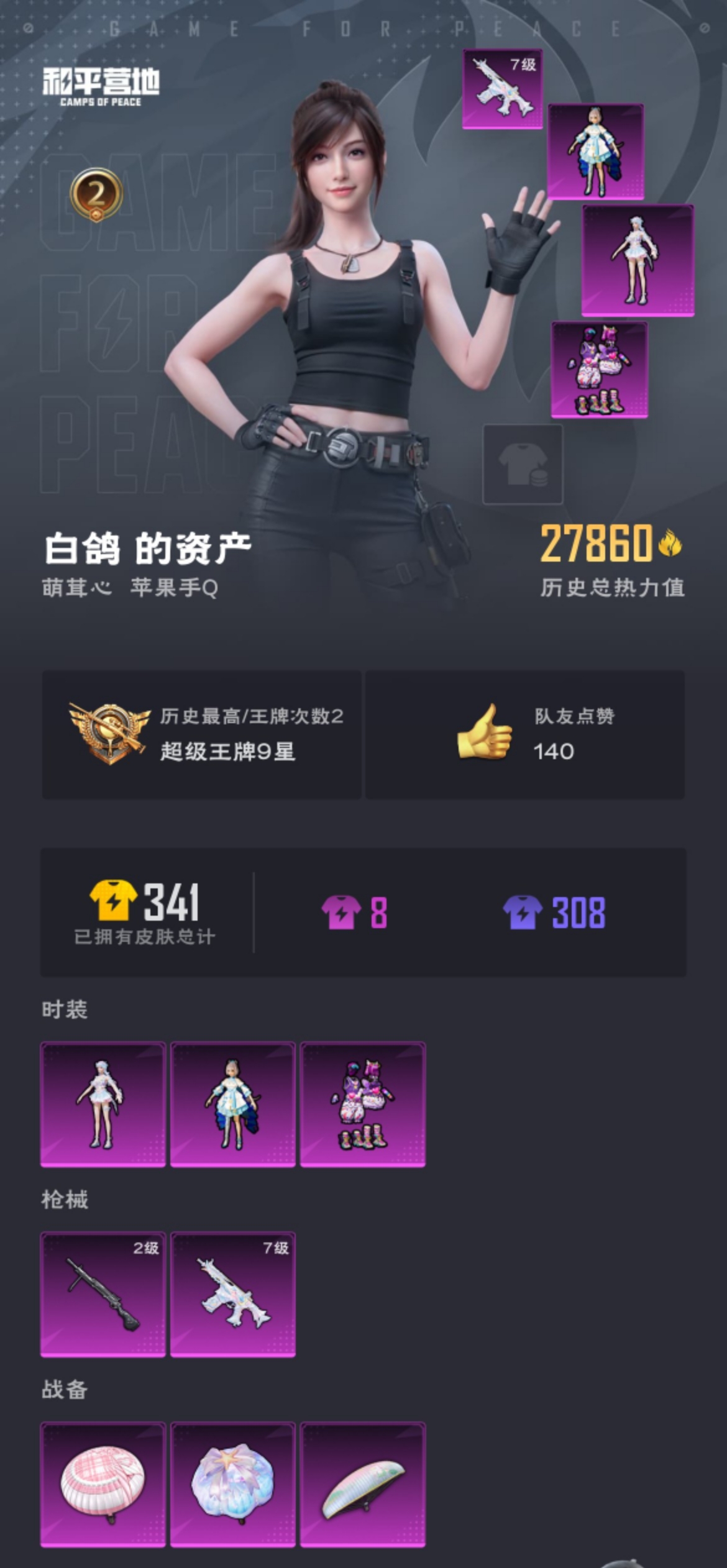 HPZM3312000和平精英账号详情图2