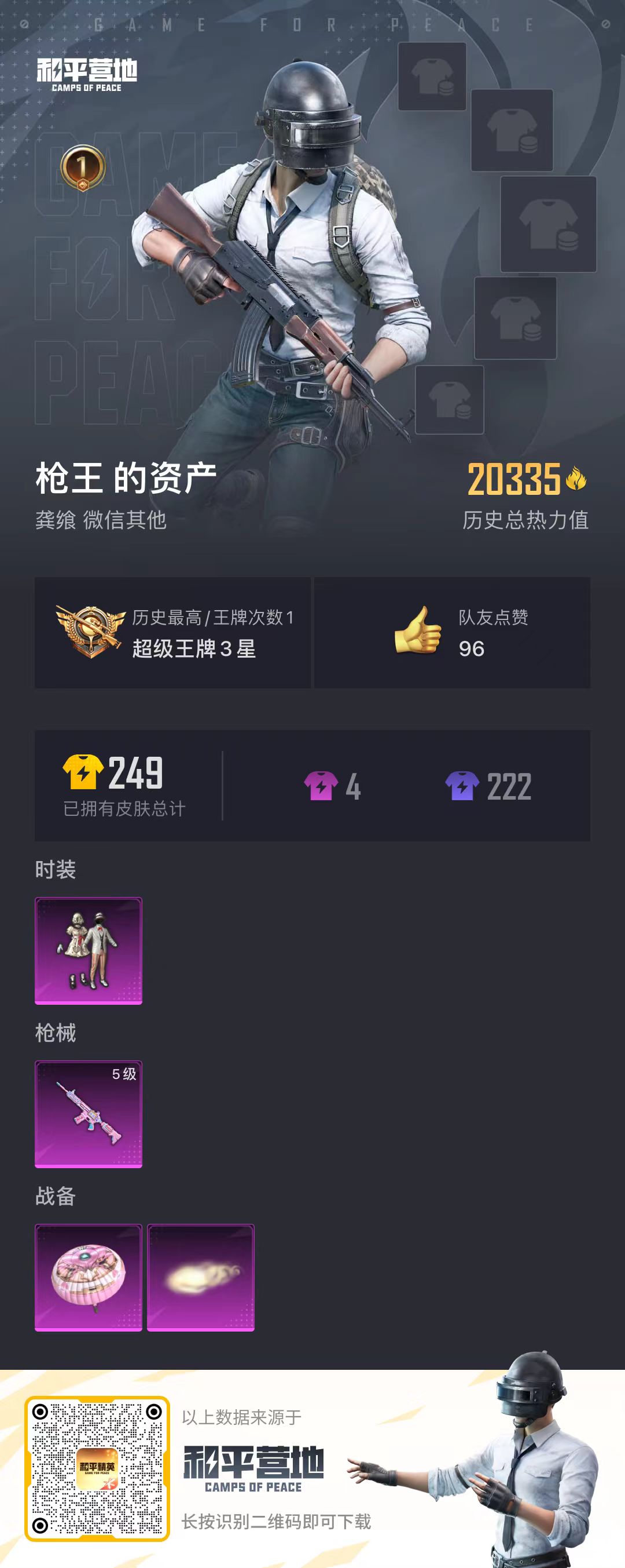 HPSJ3298343和平精英账号详情图3
