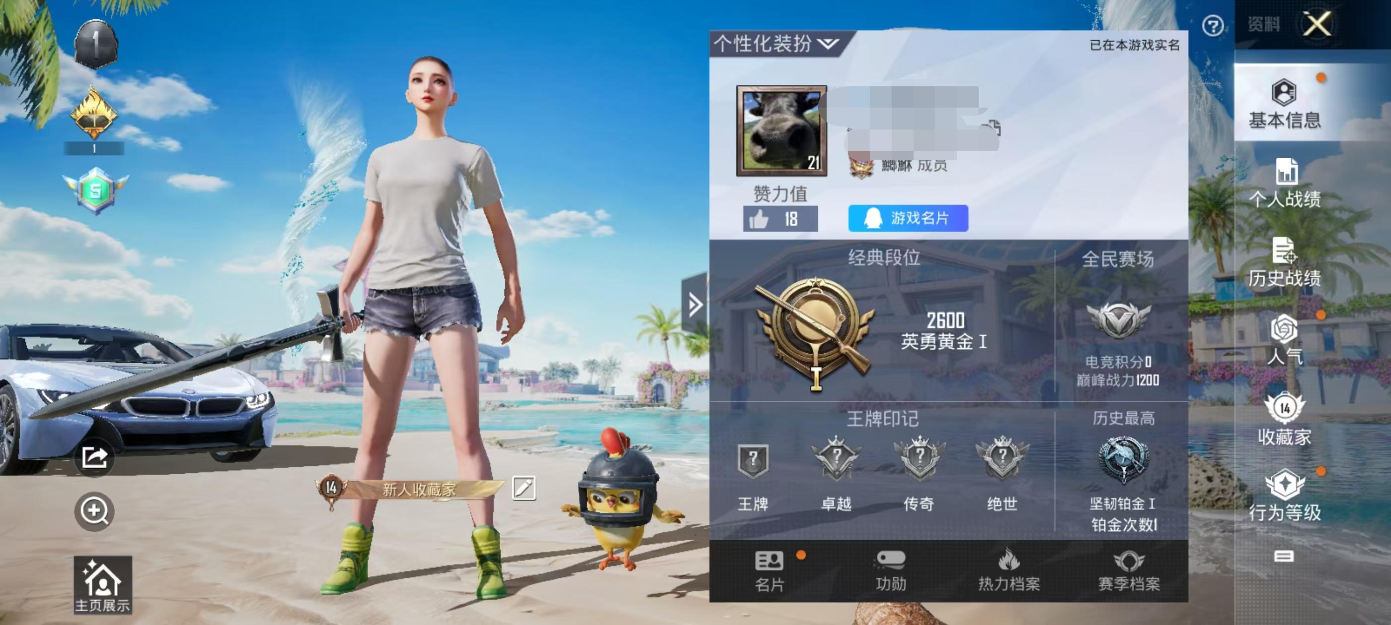 HPSJ3298170和平精英账号详情图2