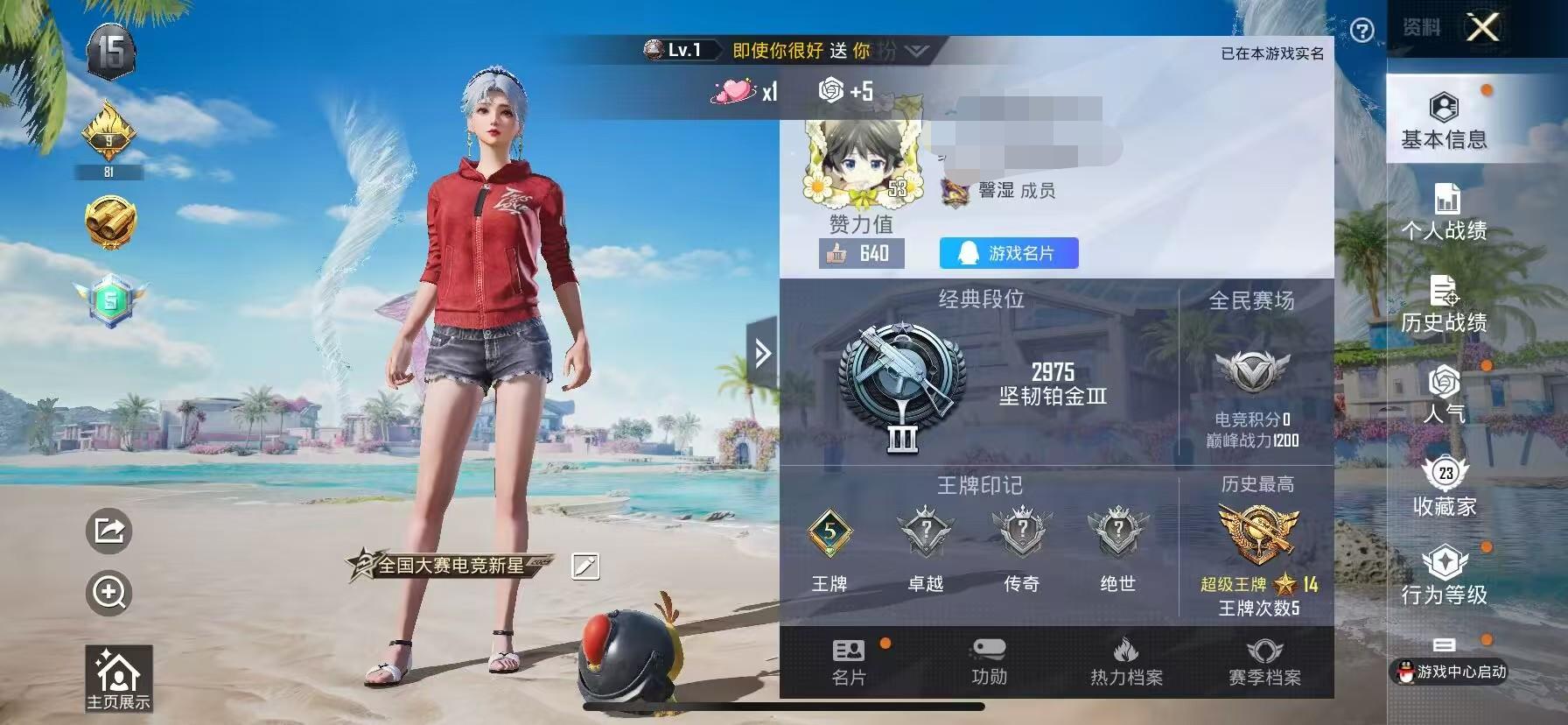 HPSJ3298126和平精英账号详情图2