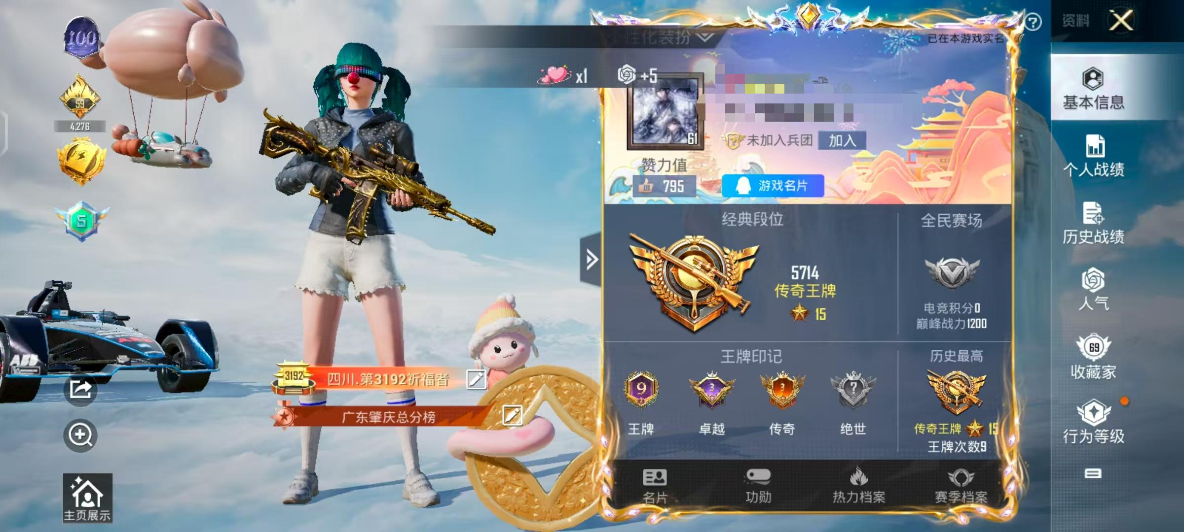 HPSJ3314363和平精英账号详情图2