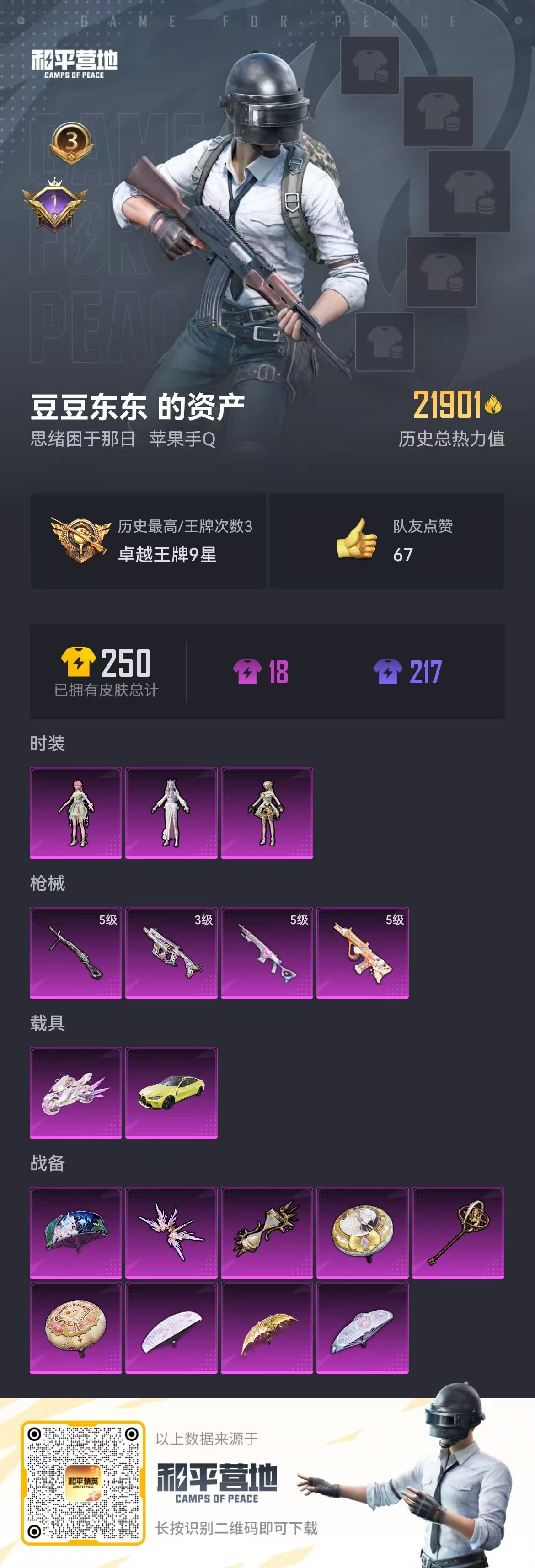 HPSJ3314332和平精英账号详情图3