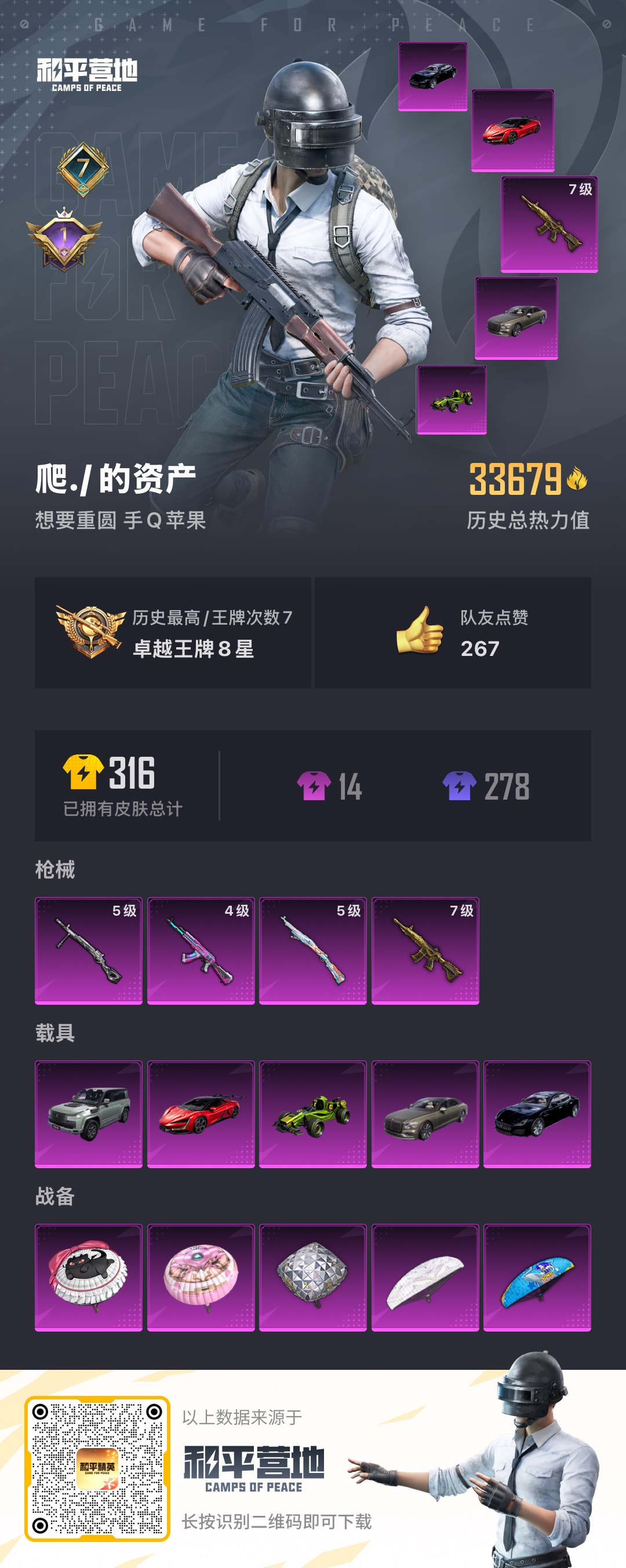 HPSJ3314328和平精英账号详情图4 HPSJ3314328和平精英账号详情图4