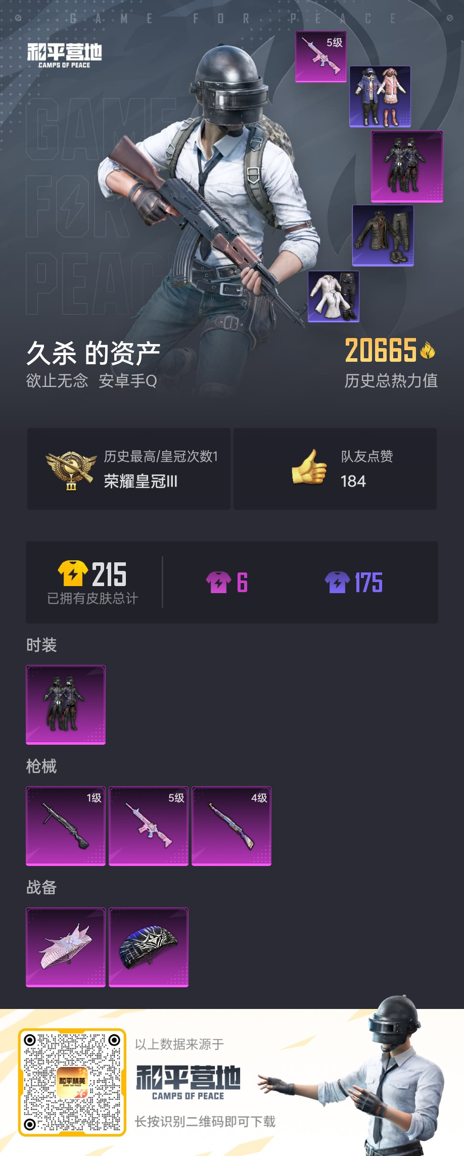 HPSJ3313075和平精英账号详情图4 HPSJ3313075和平精英账号详情图4