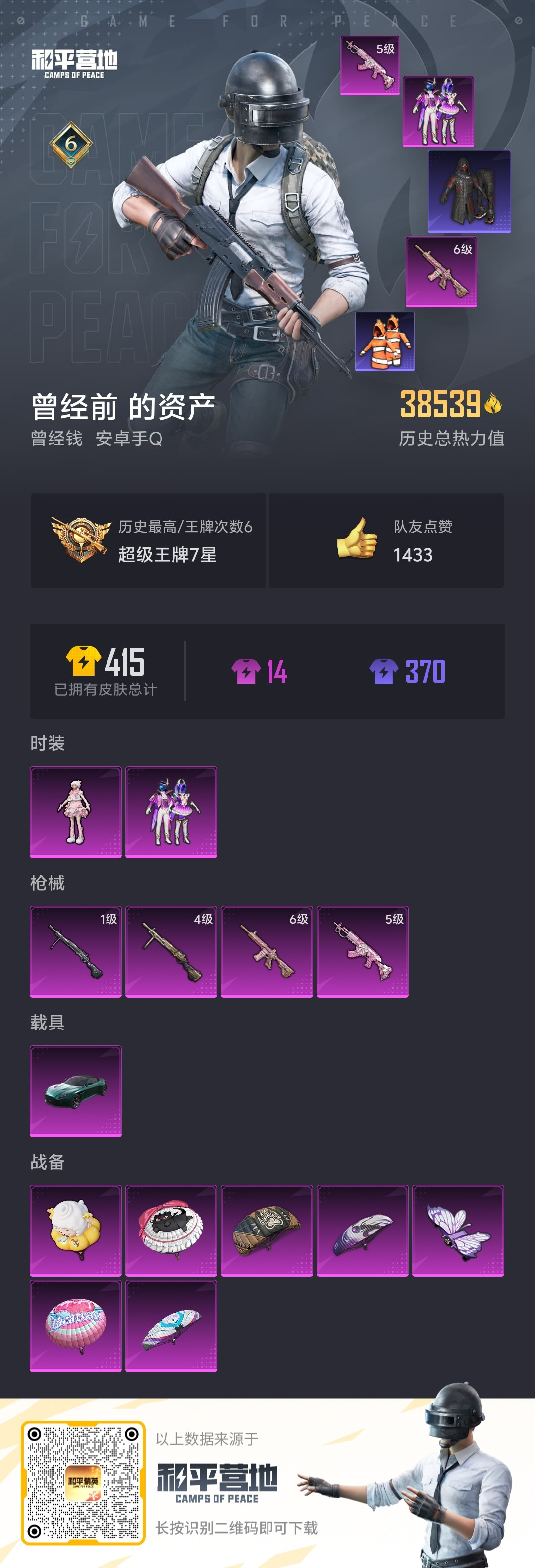 HPSJ3313034和平精英账号详情图4