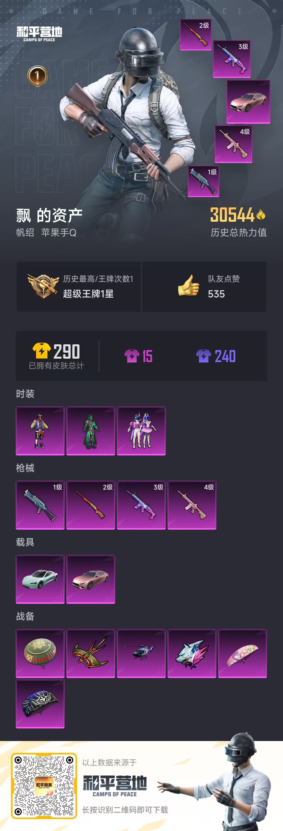 HPSJ3313027和平精英账号详情图3
