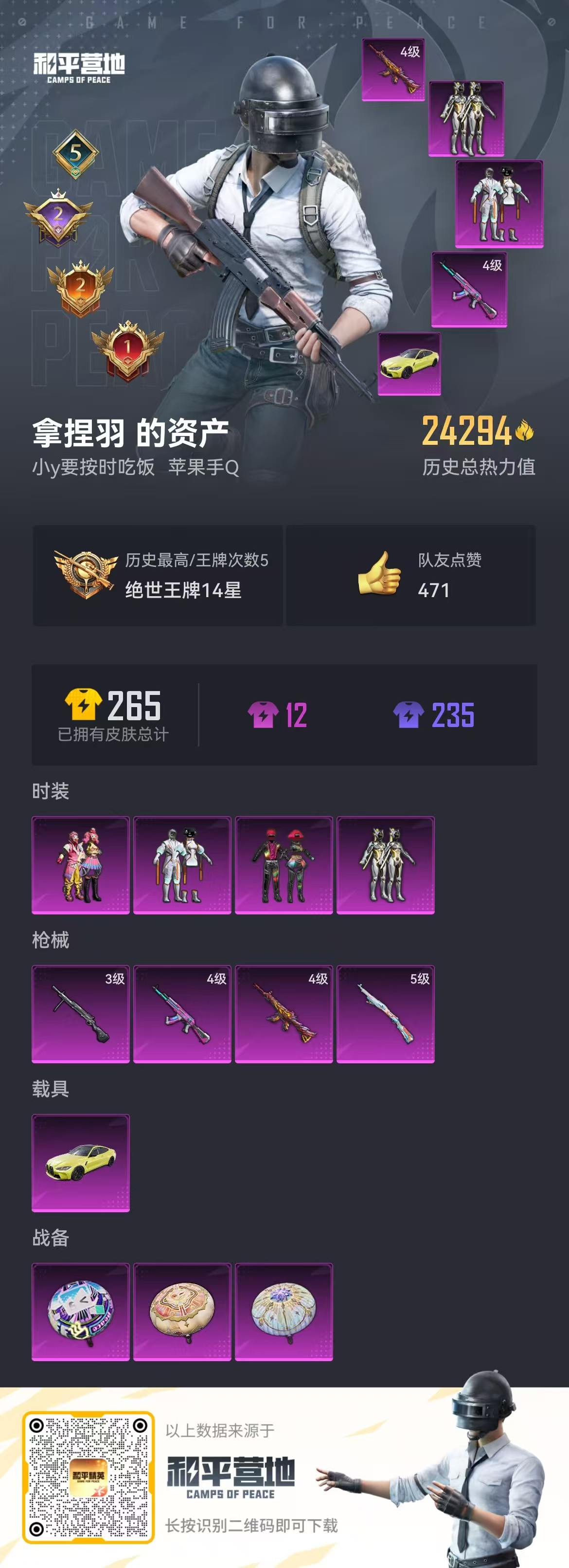 HPSJ3313068和平精英账号详情图3 HPSJ3313068和平精英账号详情图3