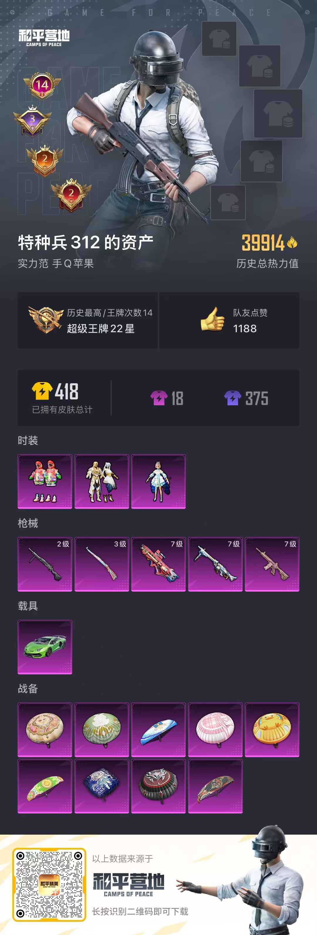HPSJ3312986和平精英账号详情图3 HPSJ3312986和平精英账号详情图3