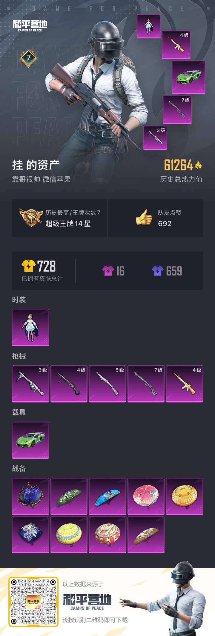 HPSJ3313780和平精英账号详情图3 HPSJ3313780和平精英账号详情图3