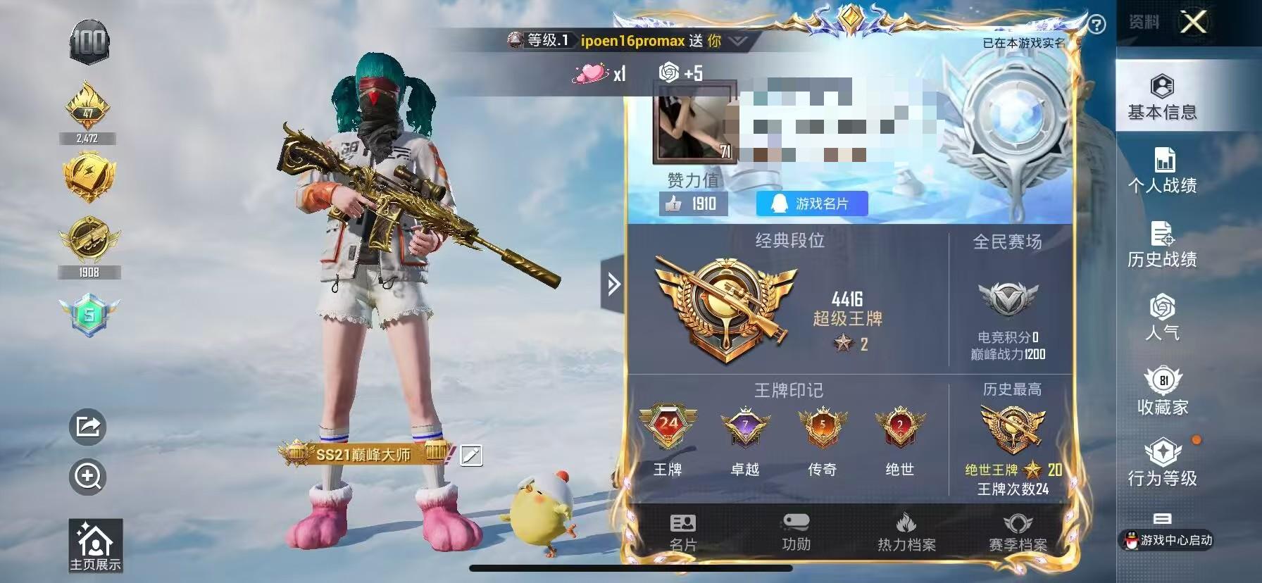 HPSJ3313710和平精英账号详情图2 HPSJ3313710和平精英账号详情图2