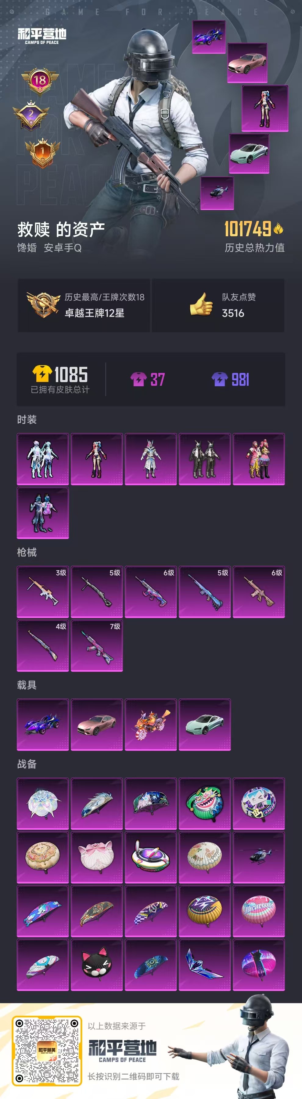 HPSJ3315216和平精英账号详情图3
