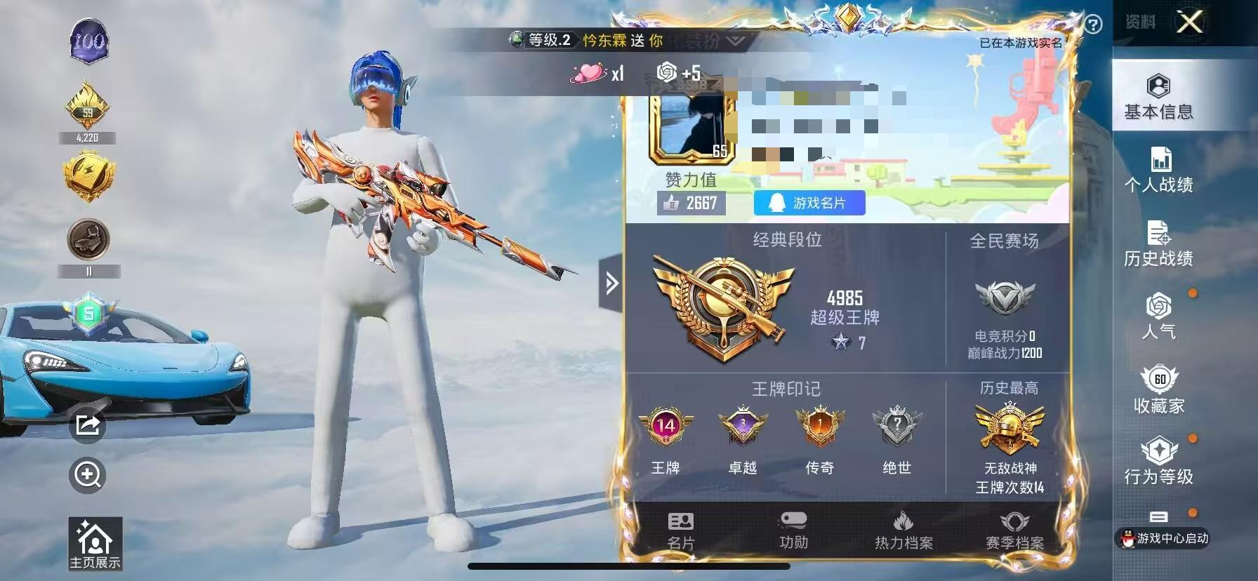 HPSJ3315217和平精英账号详情图2 HPSJ3315217和平精英账号详情图2