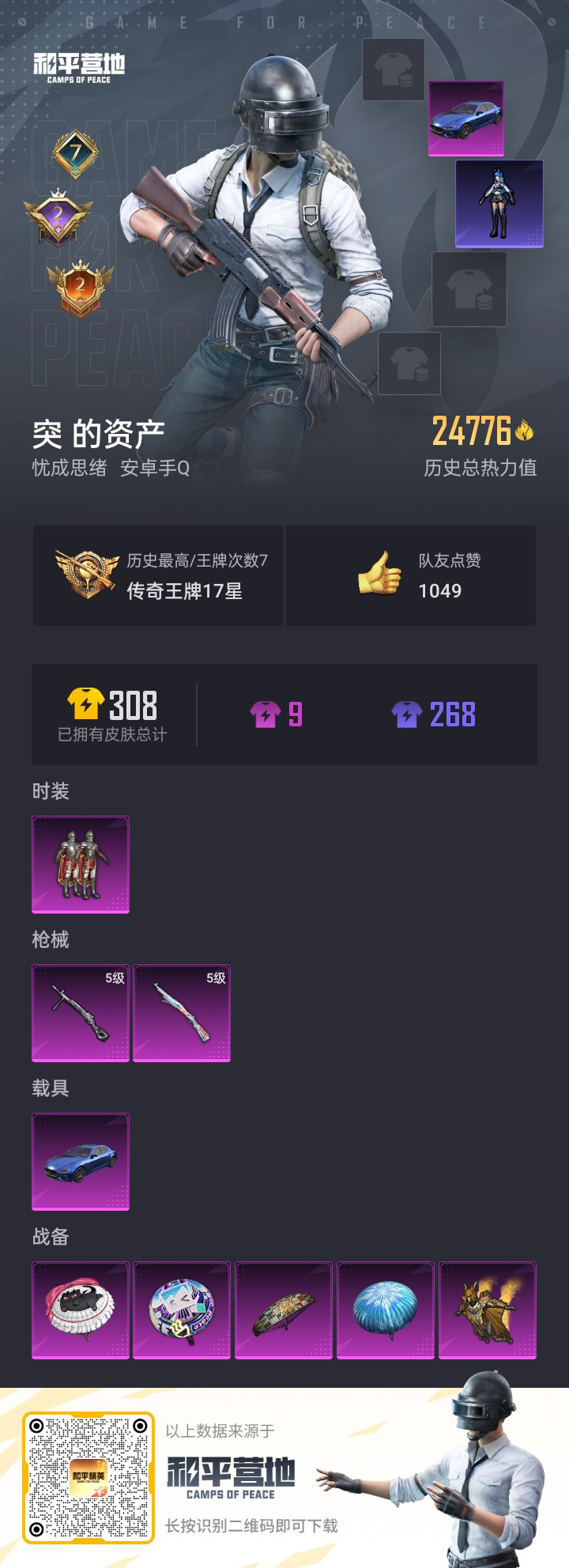 HPSJ3313833和平精英账号详情图4 HPSJ3313833和平精英账号详情图4