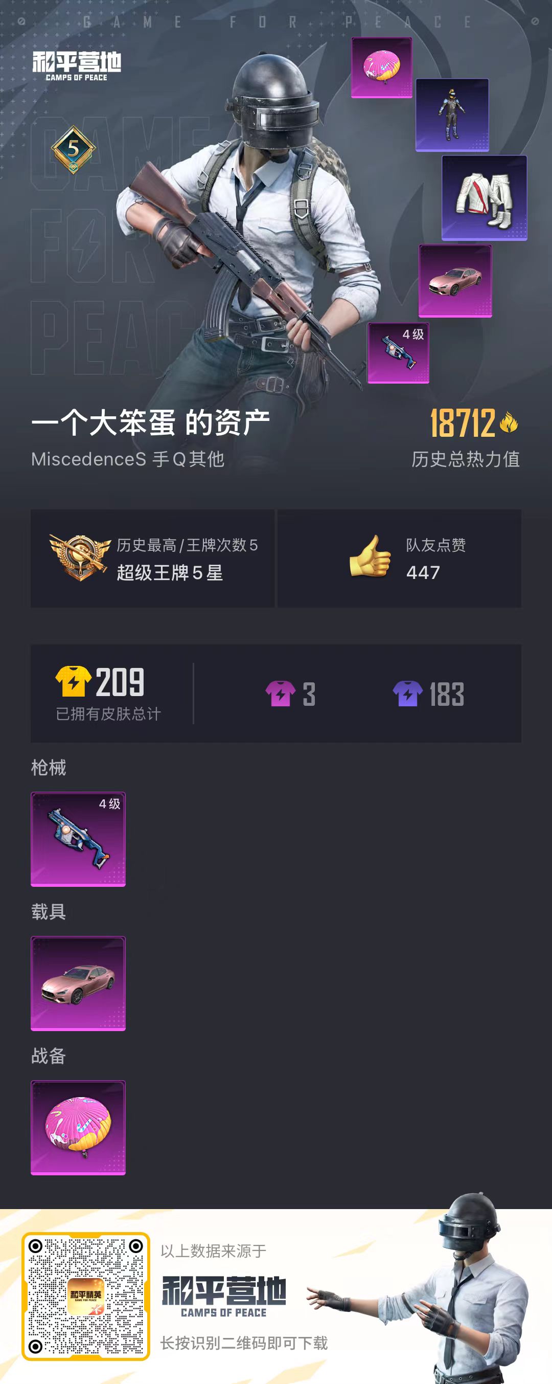 HPSJ3314374和平精英账号详情图3 HPSJ3314374和平精英账号详情图3