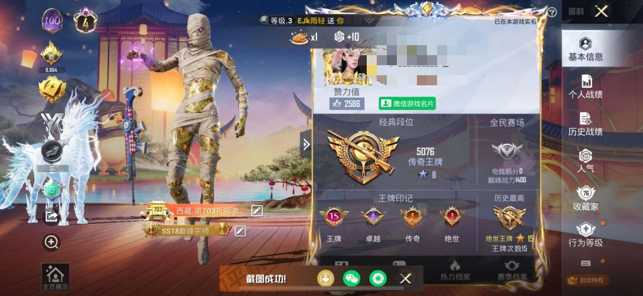 HPSJ3314313和平精英账号详情图3 HPSJ3314313和平精英账号详情图3